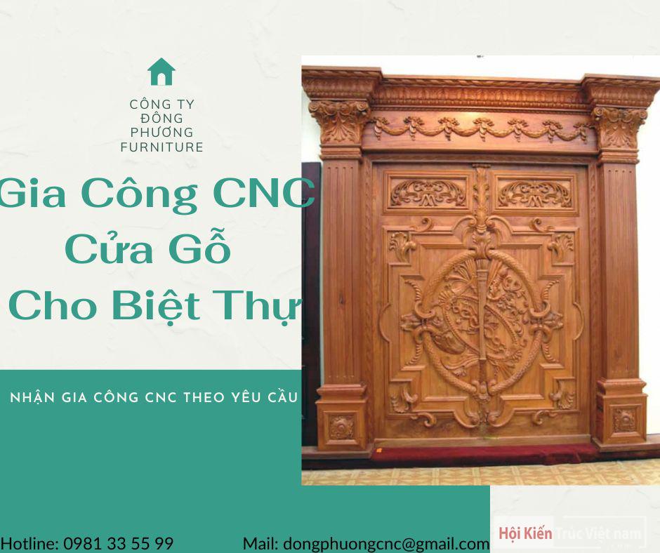 Cơ sở gia công CNC cửa gỗ cho biệt thự tại Đồng Nai